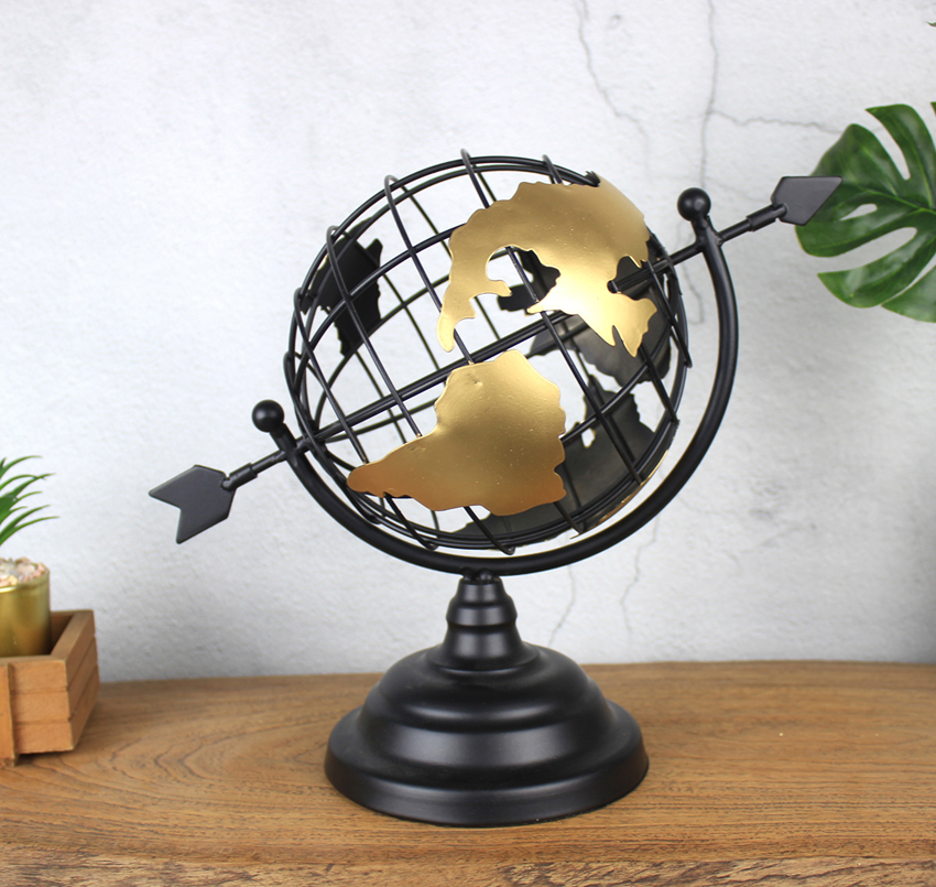 Retro style iron world earth globe -KX4756
