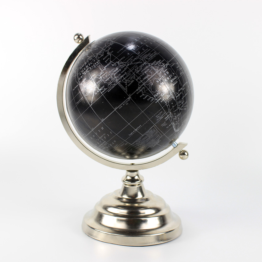 Electroplated iron world globe -HLD-4459
