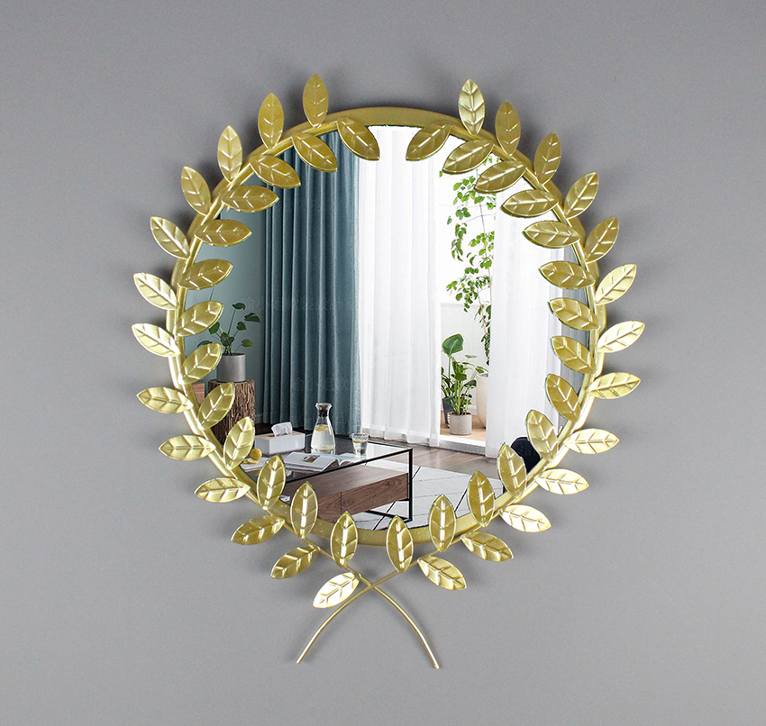 Gold  iron hanging mirror MX-010