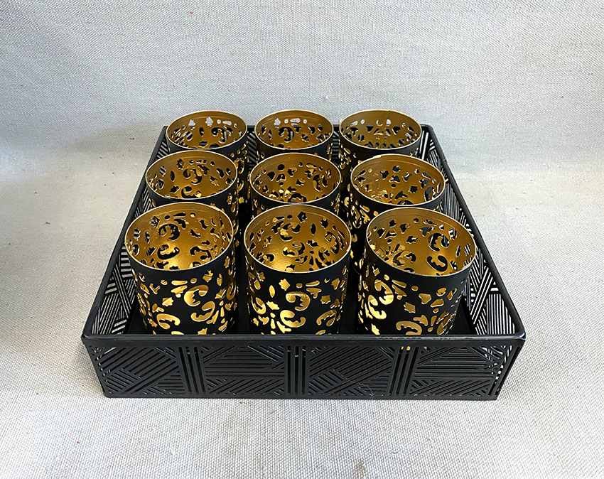 Iron gold candle holder YS-193